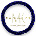 Bracelet népalais HOMME - H02 Bleu unis