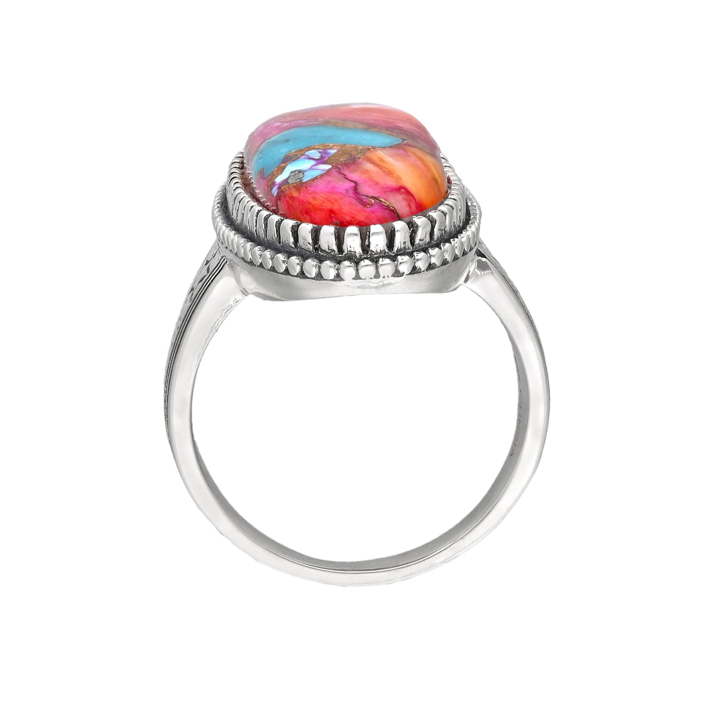 Bagues de déclaration en argent sterling 925 avec turquoise