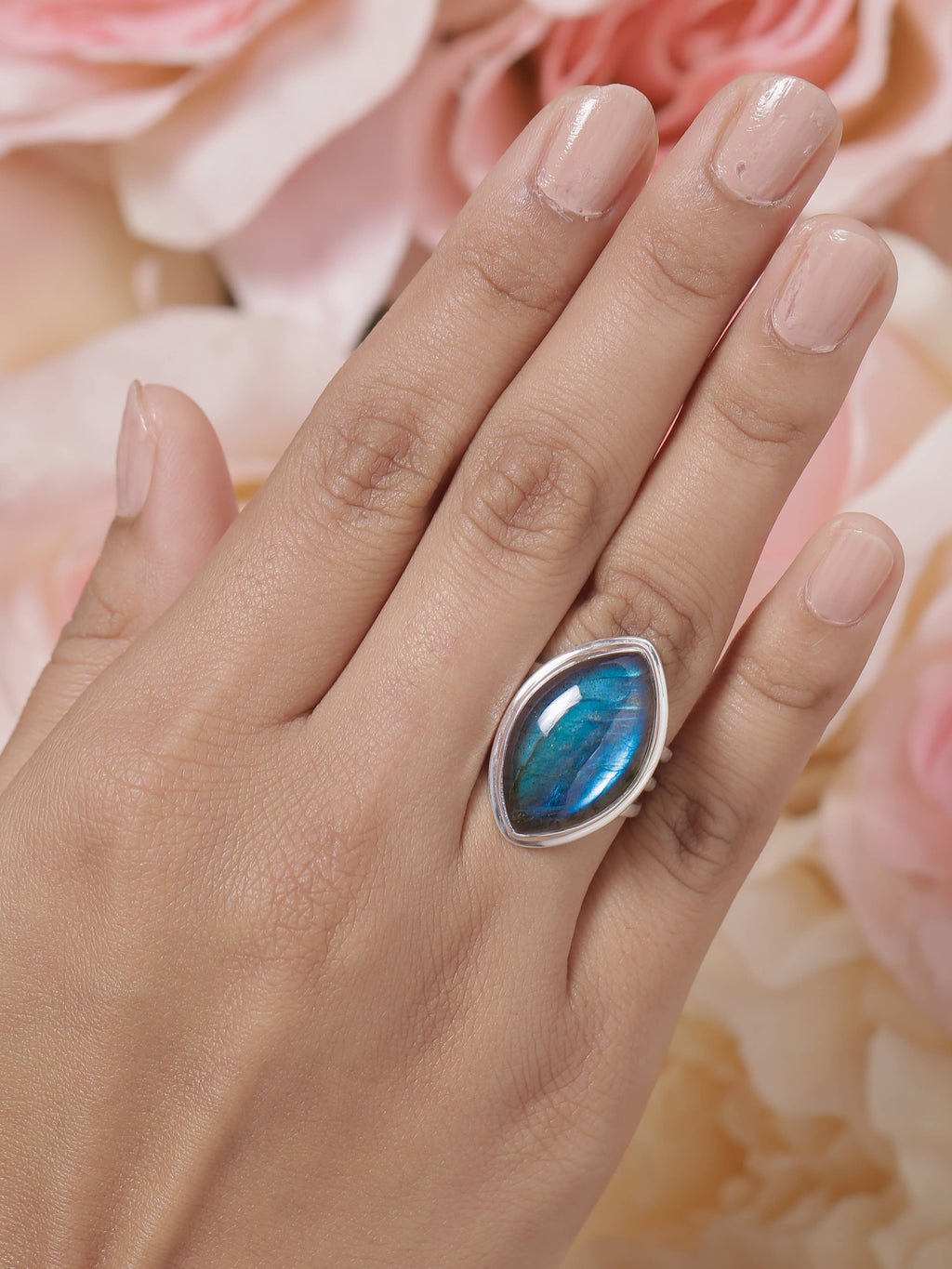 Bague  en argent sterling 925 Labradorite