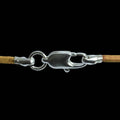 Cordon cuir naturel 1mm  attache acier