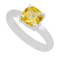 Bague citrine naturelle Brésil AA argent 925 - Taille 58