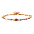 Bracelet SHAKTI Rubis, Turquoise, Jaspe Mookaite et Grenat