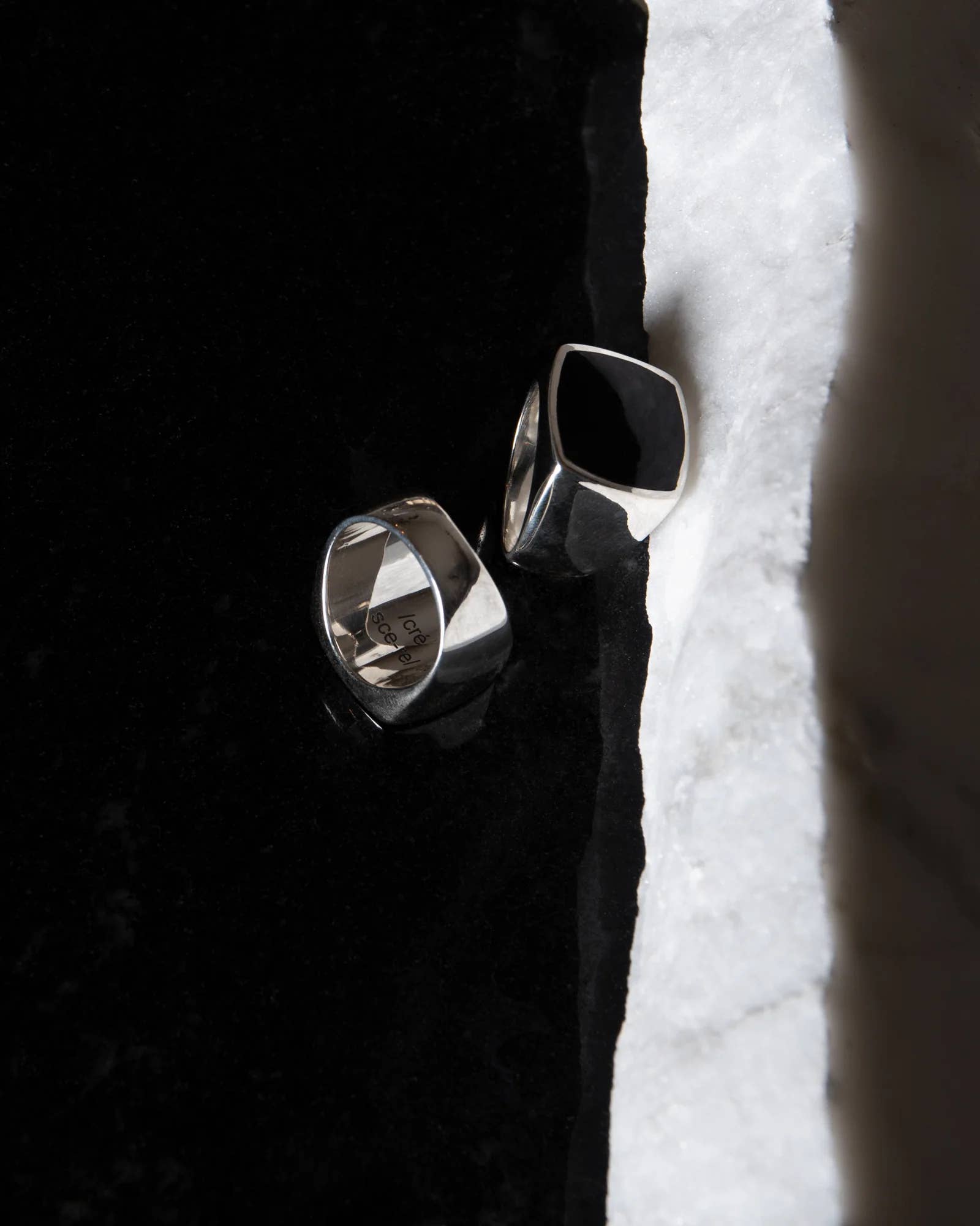 Sydney Magna - Bague en argent sterling 925 en onyx noir - Homme