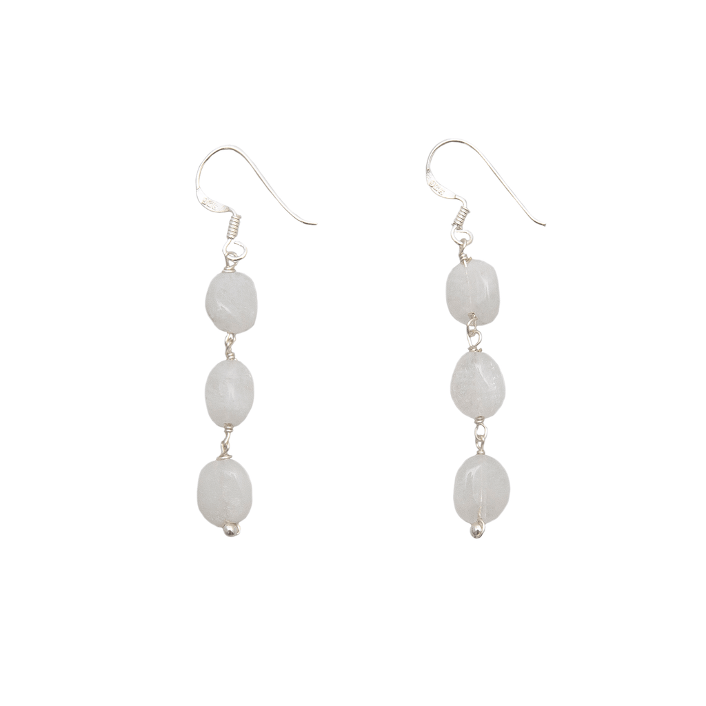 Boucles d'oreilles cascade de lune Pierre de lune