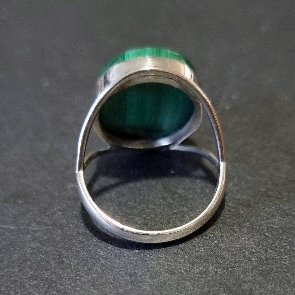 Bague en Malachite Argent 925 20mm x 15mm