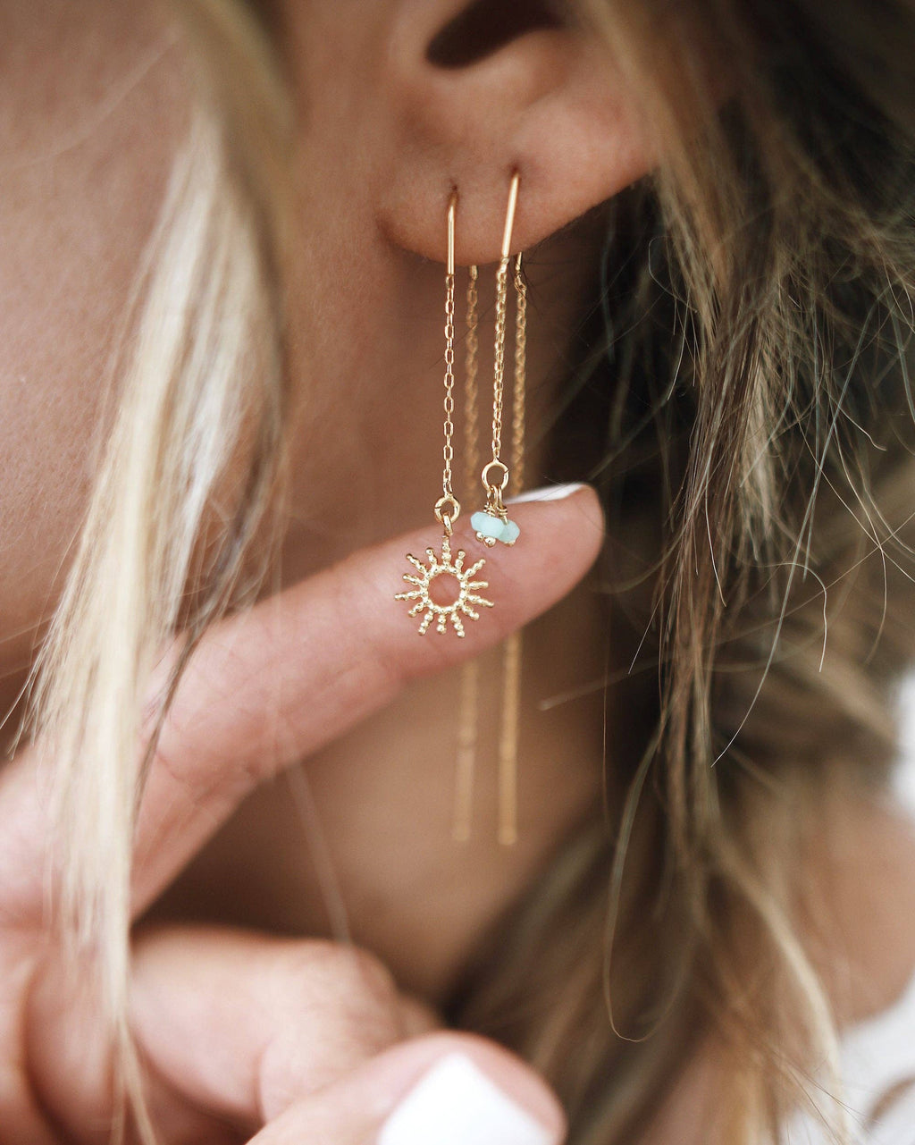 Boucles d'oreilles chaine SOL Soleil