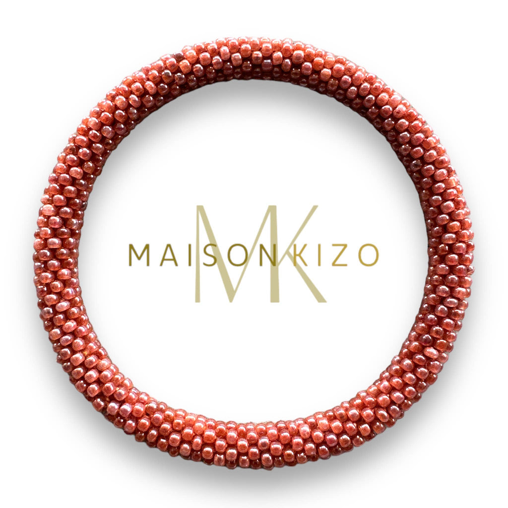 Bracelet népalais Rose Bonbon unis