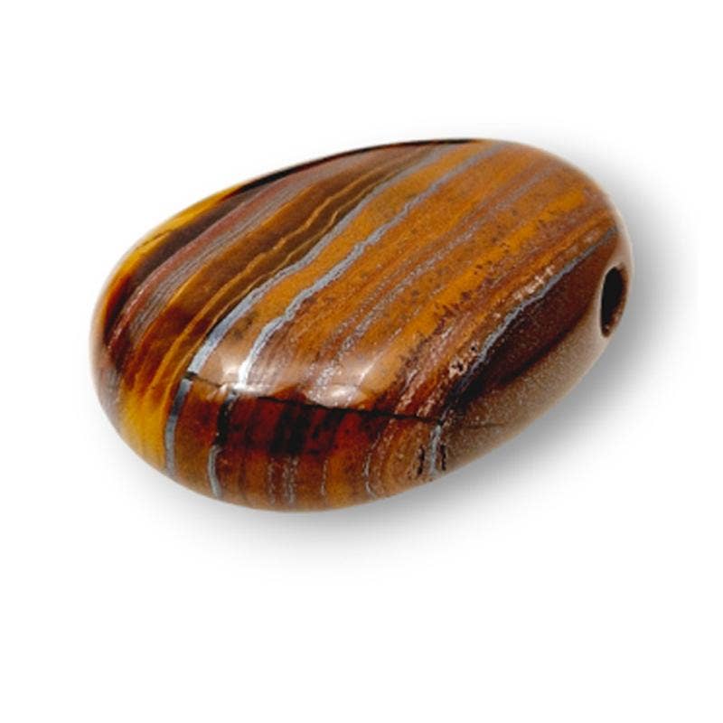 Pendentif Oeil de fer Afrique du Sud A (pierre trouée) + cordon