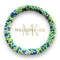 Bracelet népalais MINIKIZ enfant et petit poignet adulte bleu vert