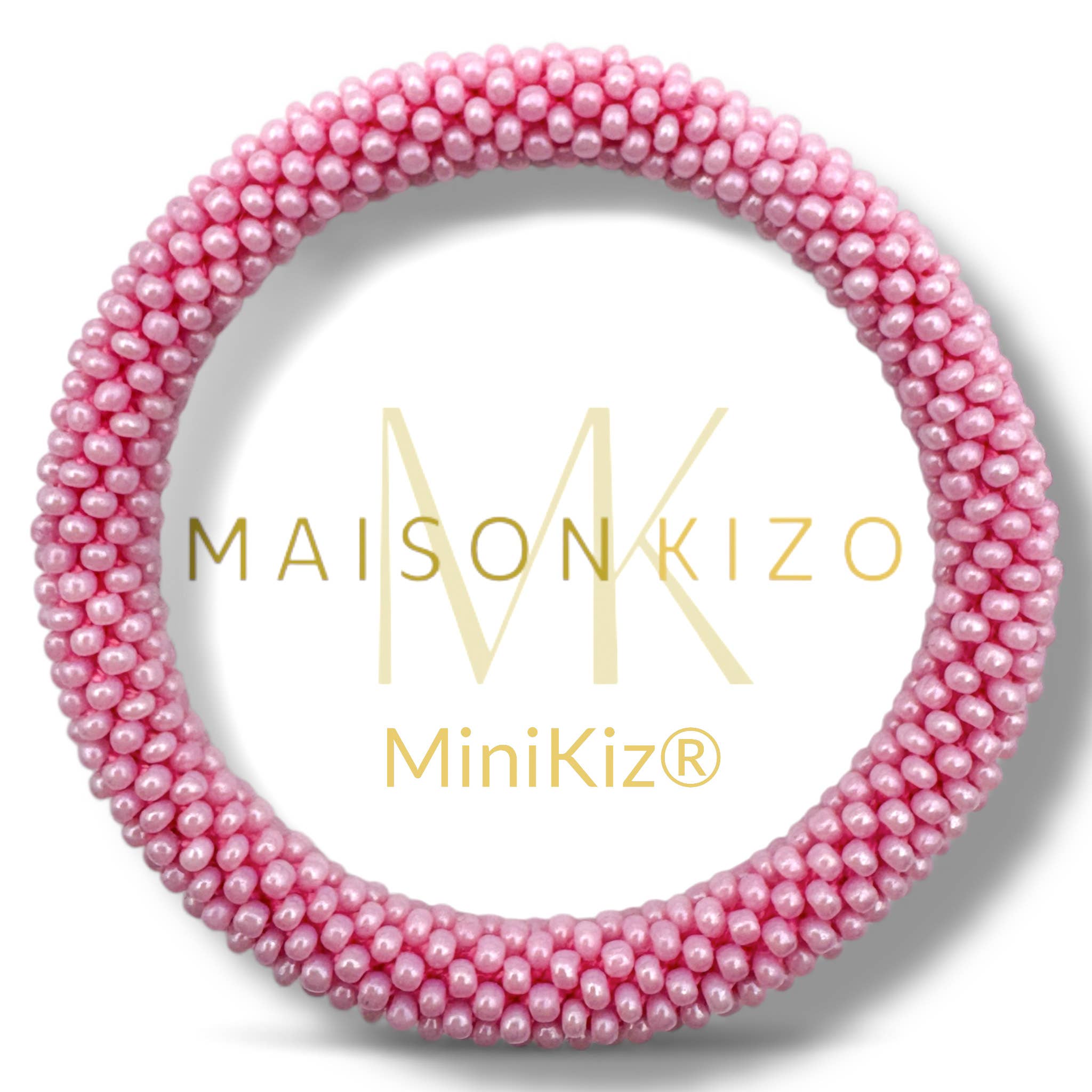 Bracelet népalais MINIKIZ enfant et petit poignet adulte K61 Rose