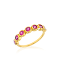 Bague en or 14 carats avec grenat rhodolite sur argent sterling 925