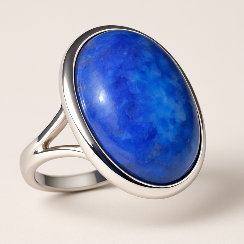 Bague Lapis lazuli Afghanistan A+ argent 925