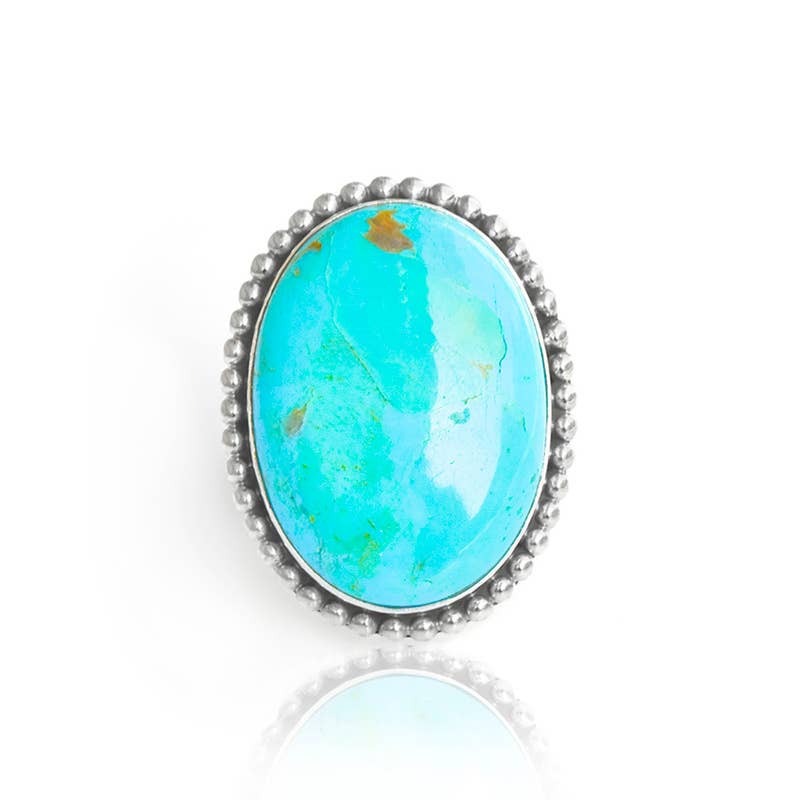 Bague Talisman Terrecrest en Argent 925 avec Turquoise Mohave Bleue