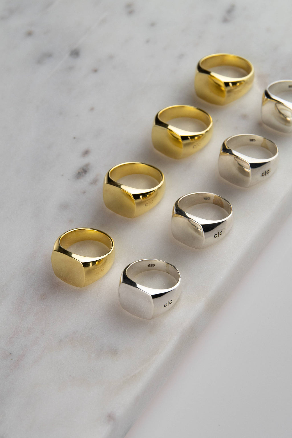 Stockholm - Bague à chevalet en argent sterling 925 - Homme
