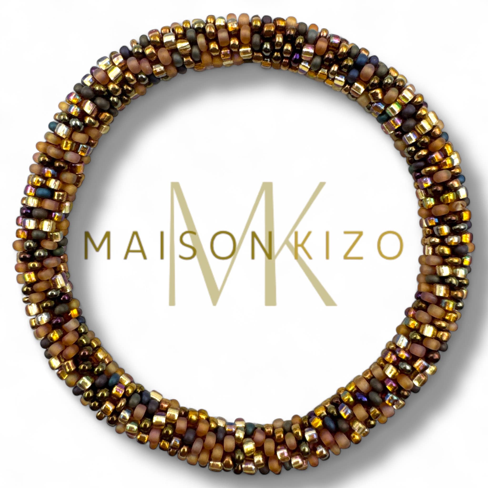 Nouvelle collection A/H 2026 Bracelet népalais B29 marron doré noir bleu multi color
