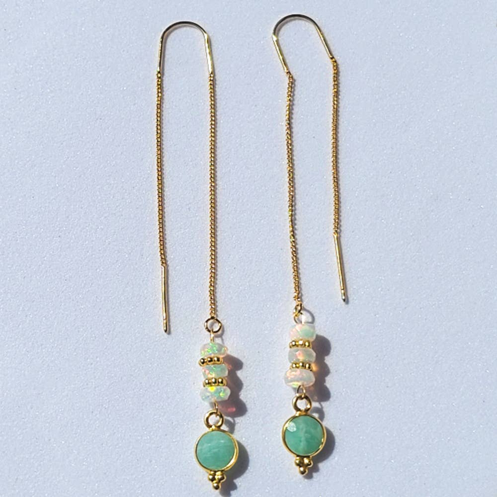 Boucles d'oreilles Opale Ethiopienne