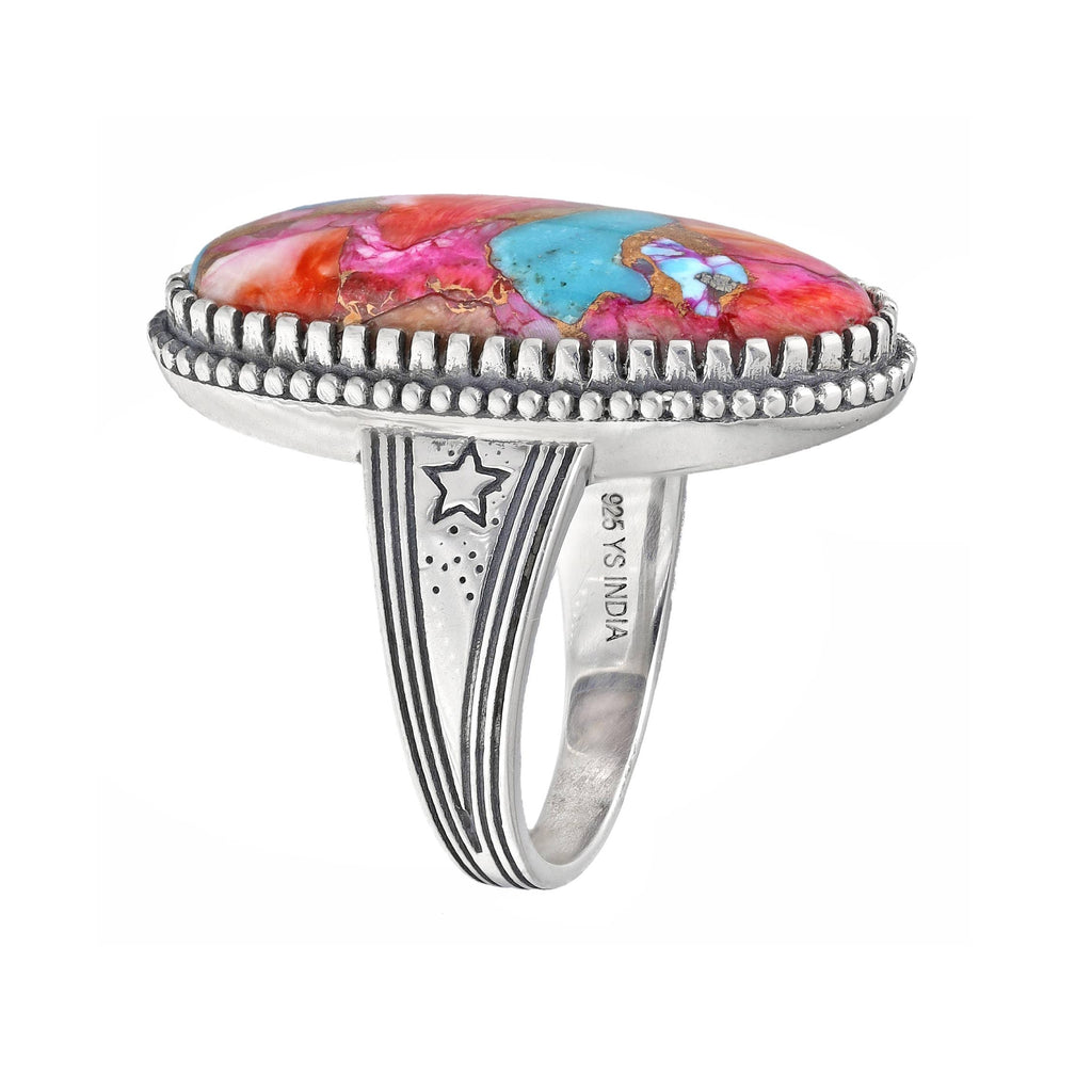 Bagues de déclaration en argent sterling 925 avec turquoise
