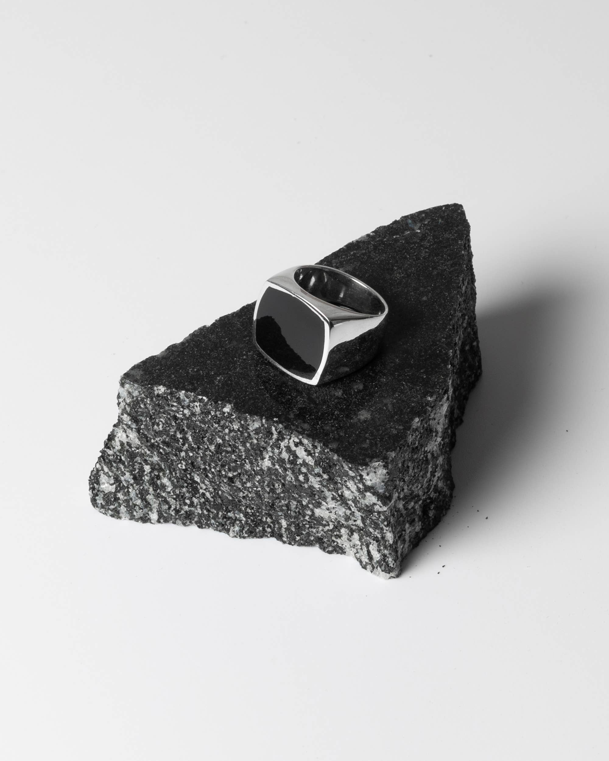 Sydney Magna - Bague en argent sterling 925 en onyx noir - Homme