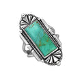Bague Statement en Argent Sterling 925 avec Turquoise Mohave Bleue