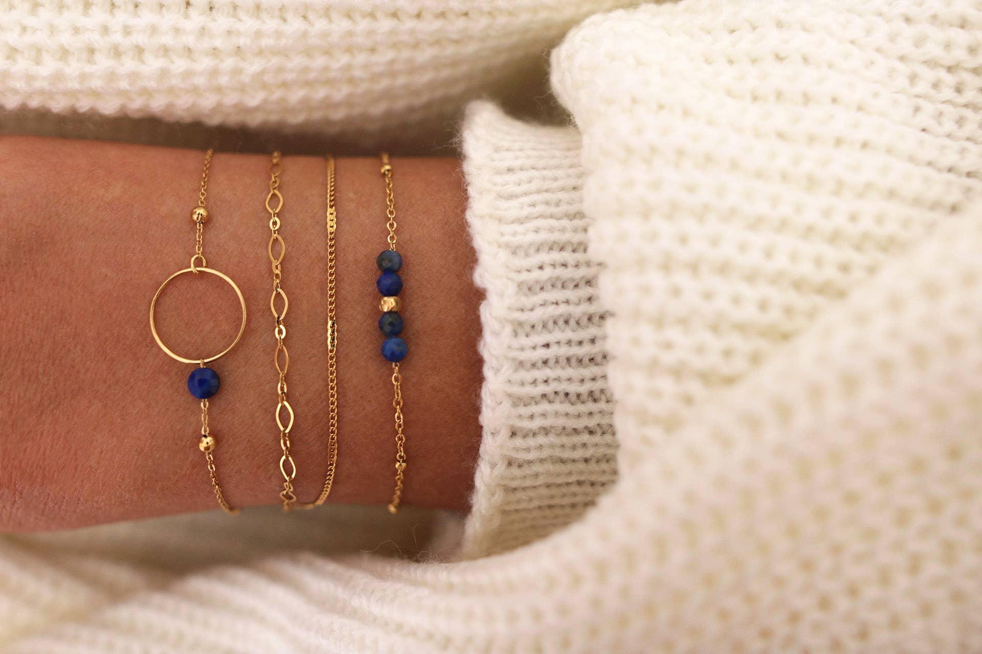 Bracelet REVA -  bleu Lapis Lazuli