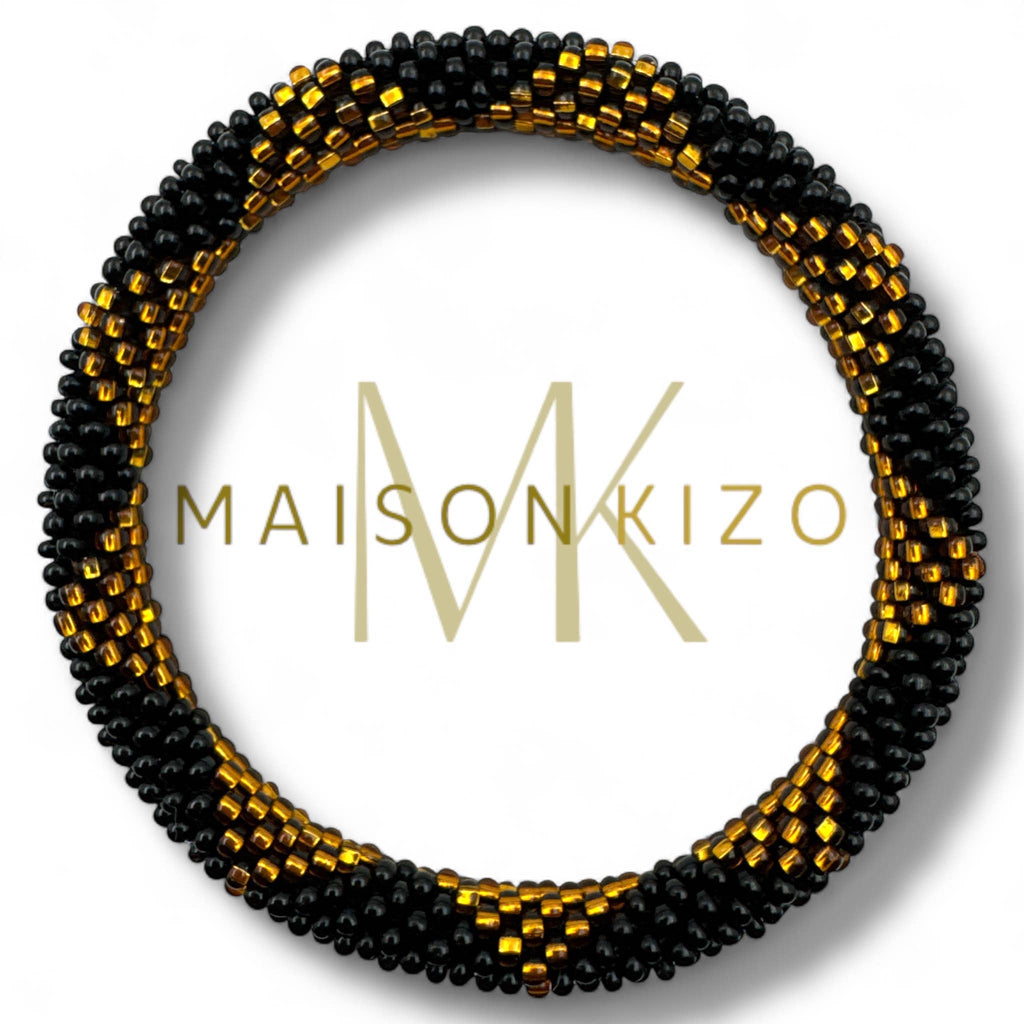 Nouvelle collection A/H 2026 Bracelet népalais N25 noir doré cuivré triangle