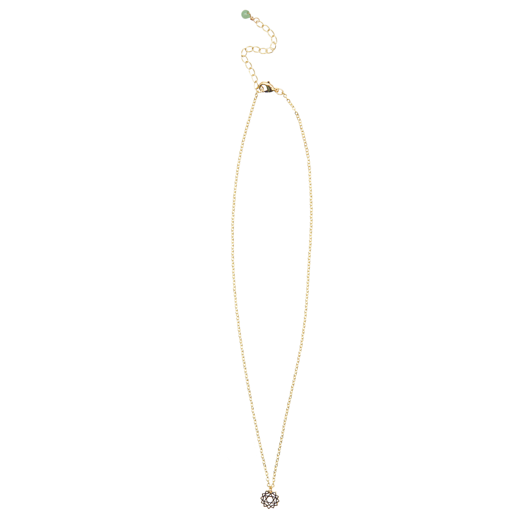 Collier Chakra du Cœur Plaqué Or