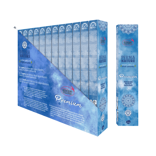 Encens Patchouli Premium Perma Nature Labellisé © Ecocert-Commerce Équitable 15g