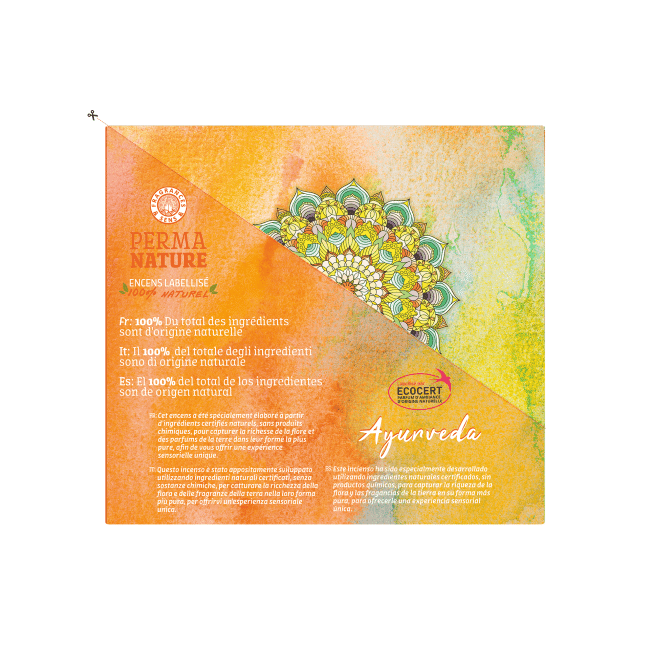 Encens Perma Nature Basilic Ayurvédique Labélisée Ecocert-Commerce Équitable 15g