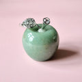 Mini Pomme en Pierre Précieuse avec Strass (3x3 cm) - Aventurine Verte