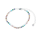 Bracelet Master Healer Healing 2 mm (argent) Jade Jaspe Amazonite Quartz Œil de tigre Grenat Unakite