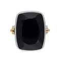 Bague Statement en Argent 925 avec Onyx Noir et Blason