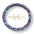 Bracelet népalais bleu et violet
