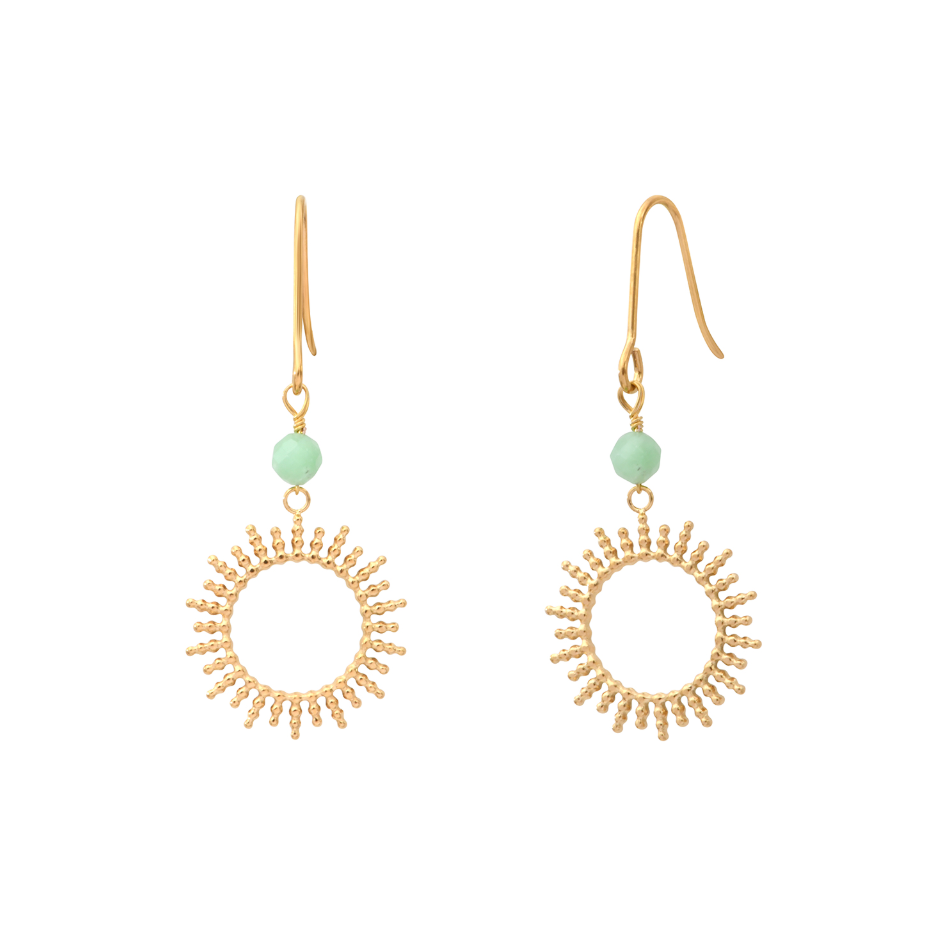 Boucles d'oreilles MARTINA - Calcite Verte