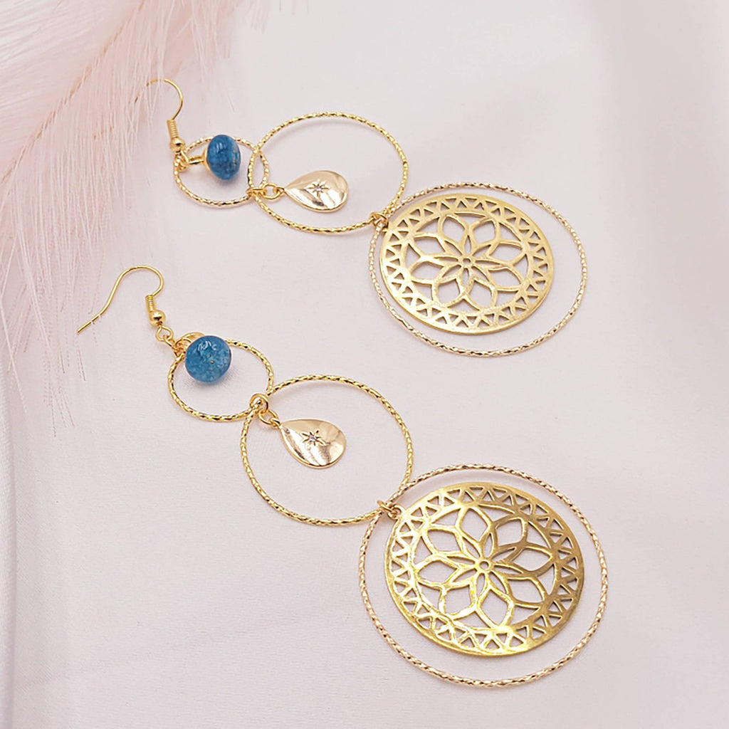 Boucles d'oreilles Tanzanite bleue
