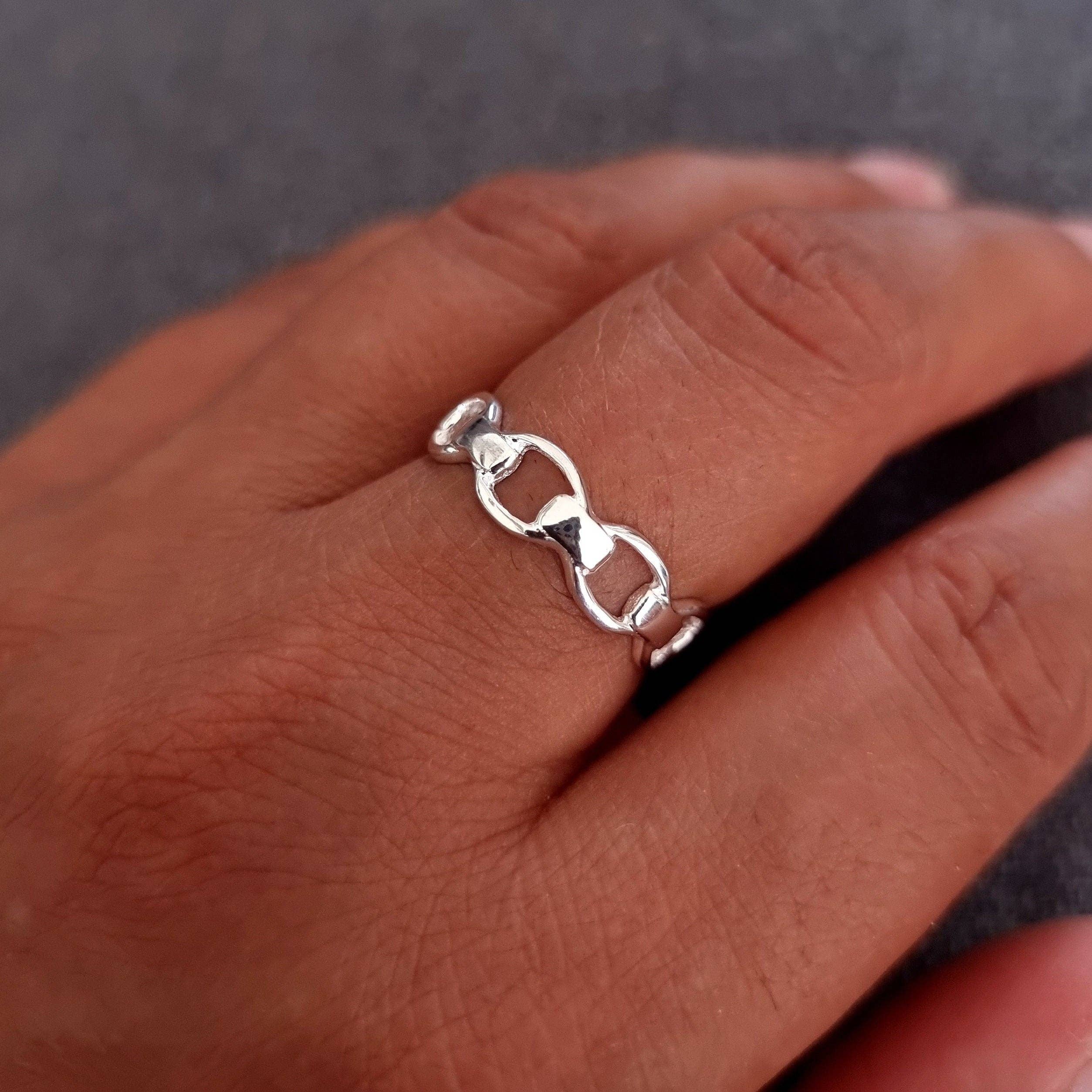 Mors de cheval à anneau équestre | Argent sterling 925,R20A
