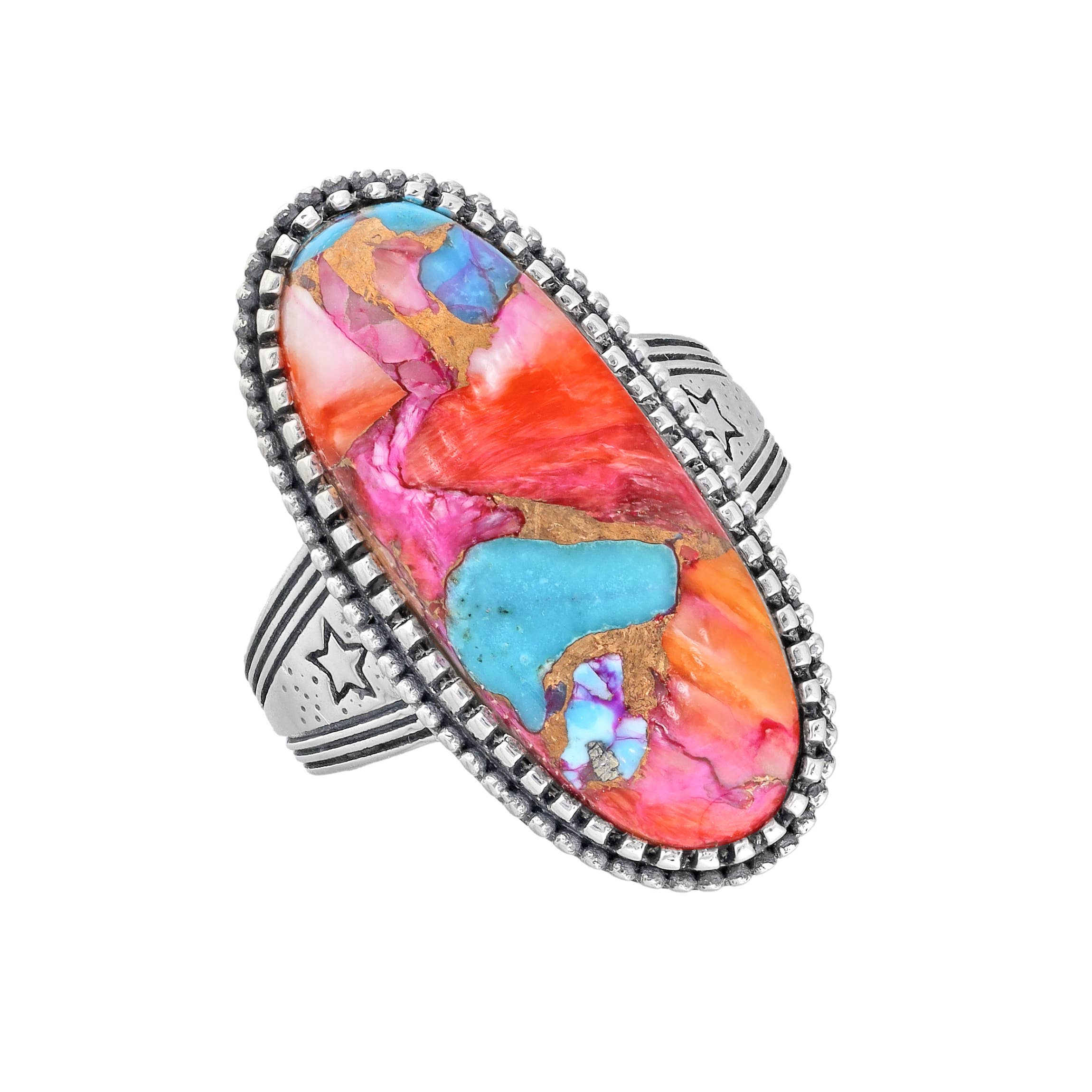 Bagues de déclaration en argent sterling 925 avec turquoise
