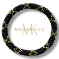 Bracelet népalais noir et or