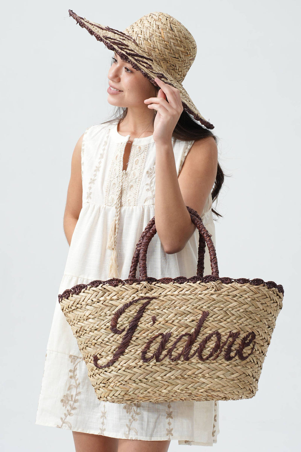 Panier En Paille J'adore