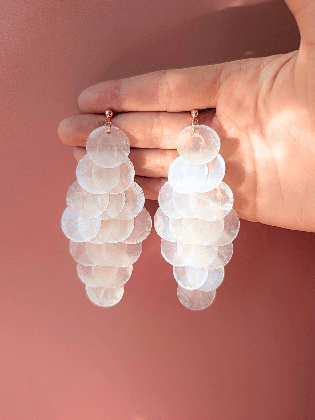 Boucles d'oreilles SIRENA Coquillage naturel couleur au choix