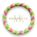 Bracelet népalais MINIKIZ enfant et petit poignet adulte rose vert pomme