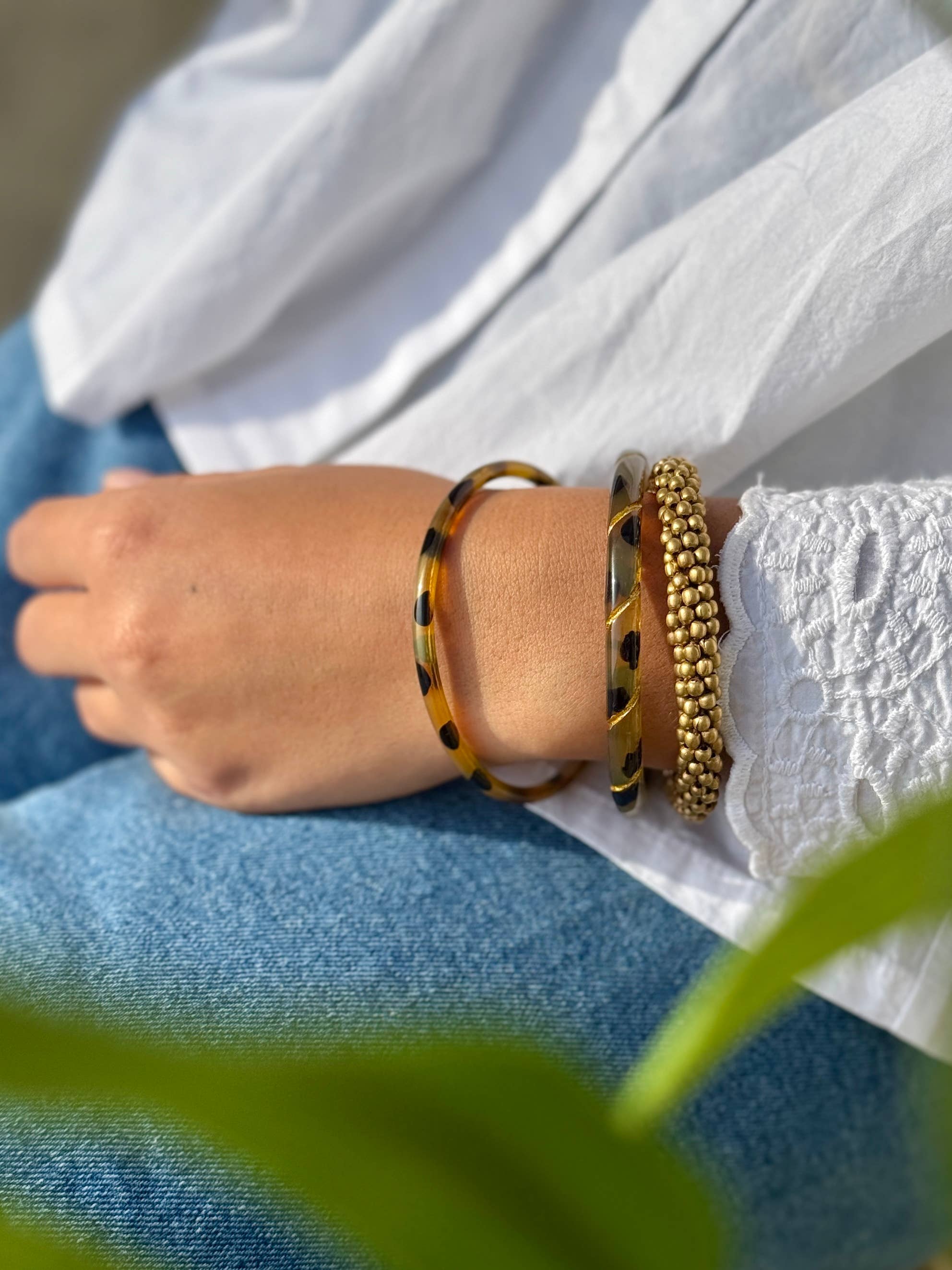 Bracelet népalais Laiton Doré