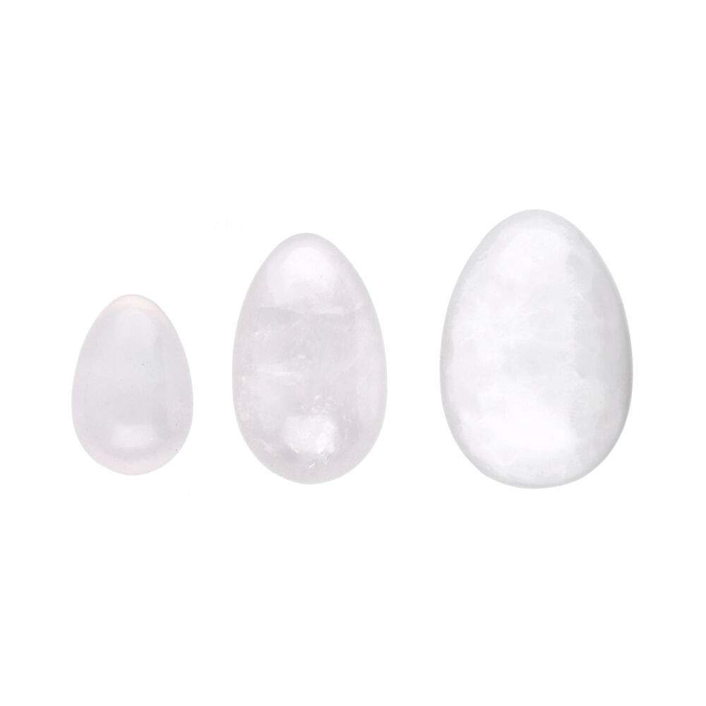 Paquet d'œufs en quartz blanc Yoni