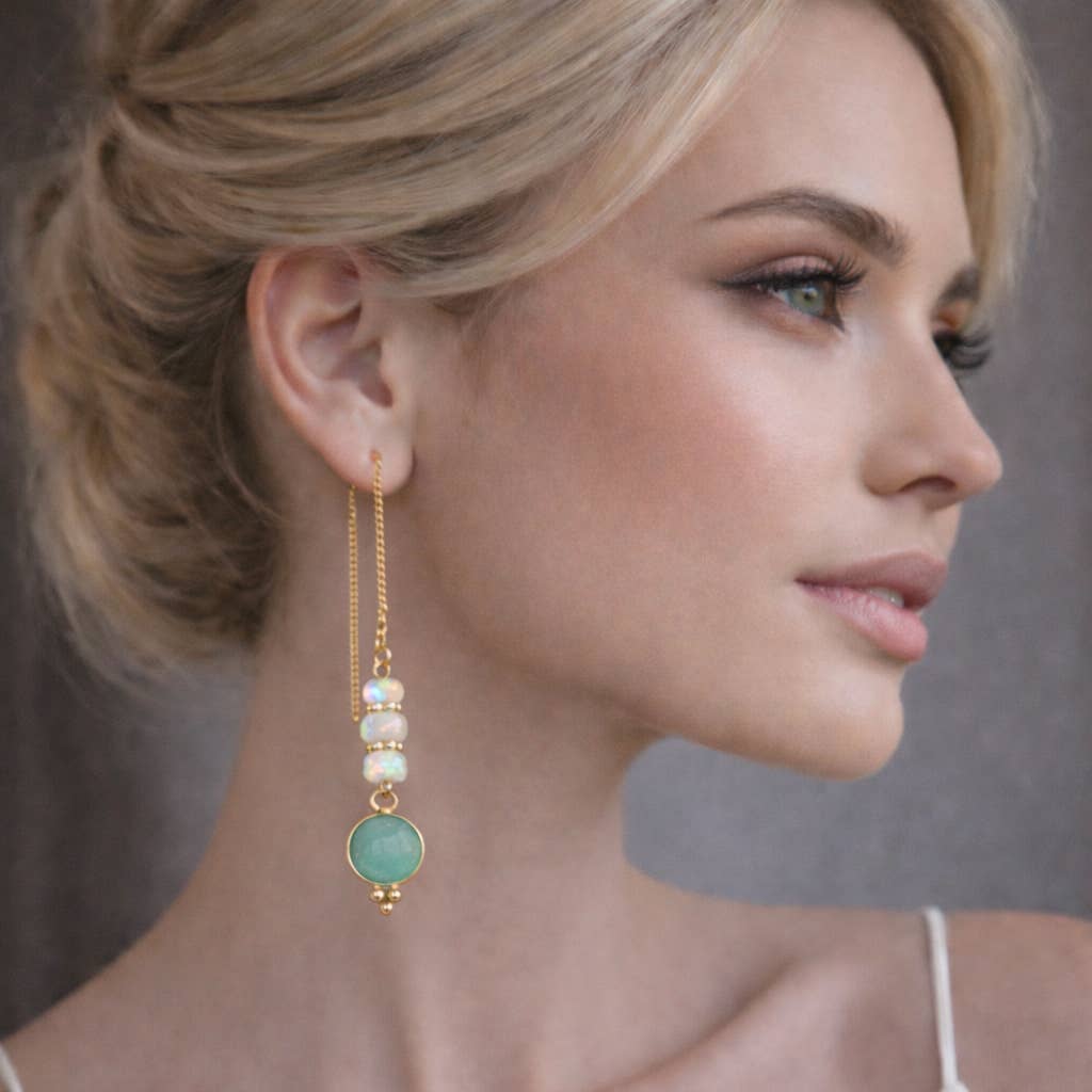 Boucles d'oreilles Opale Ethiopienne