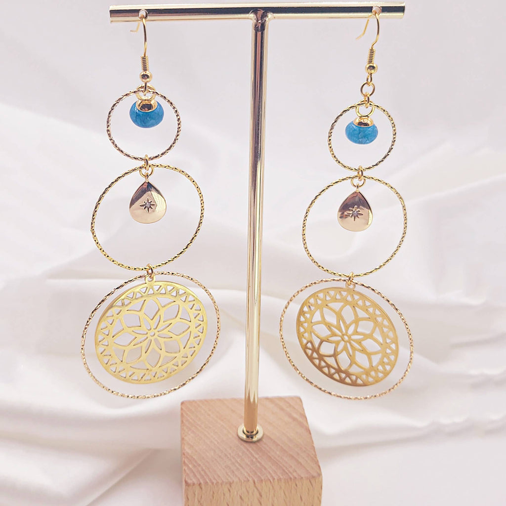 Boucles d'oreilles Tanzanite bleue