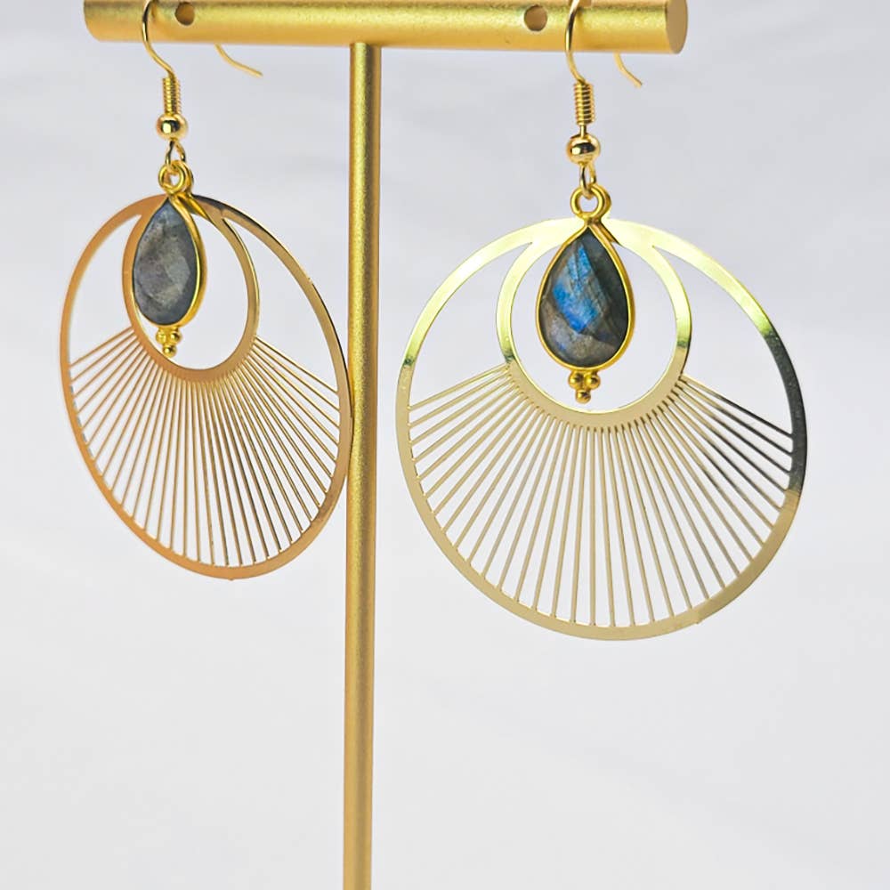 Boucle d'oreille Rhama  labradorite