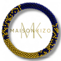 Bracelet népalais Bleu de Maison Kizo B50 bleu lapis doré