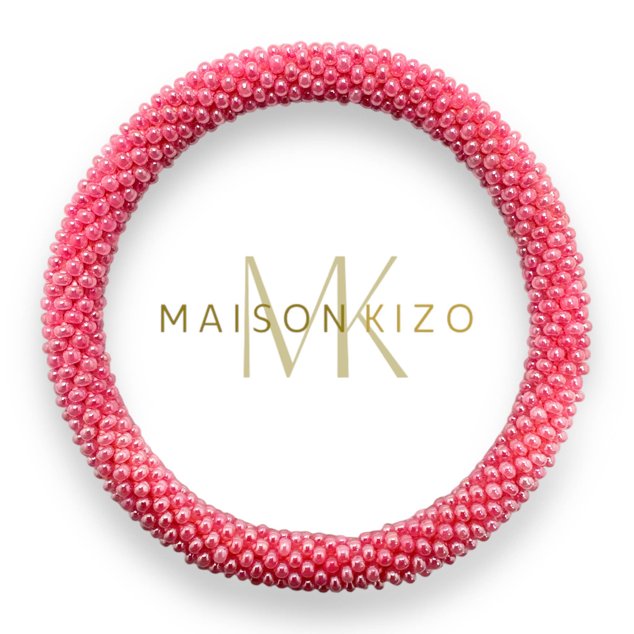 Bracelet népalais Rose Bonbon