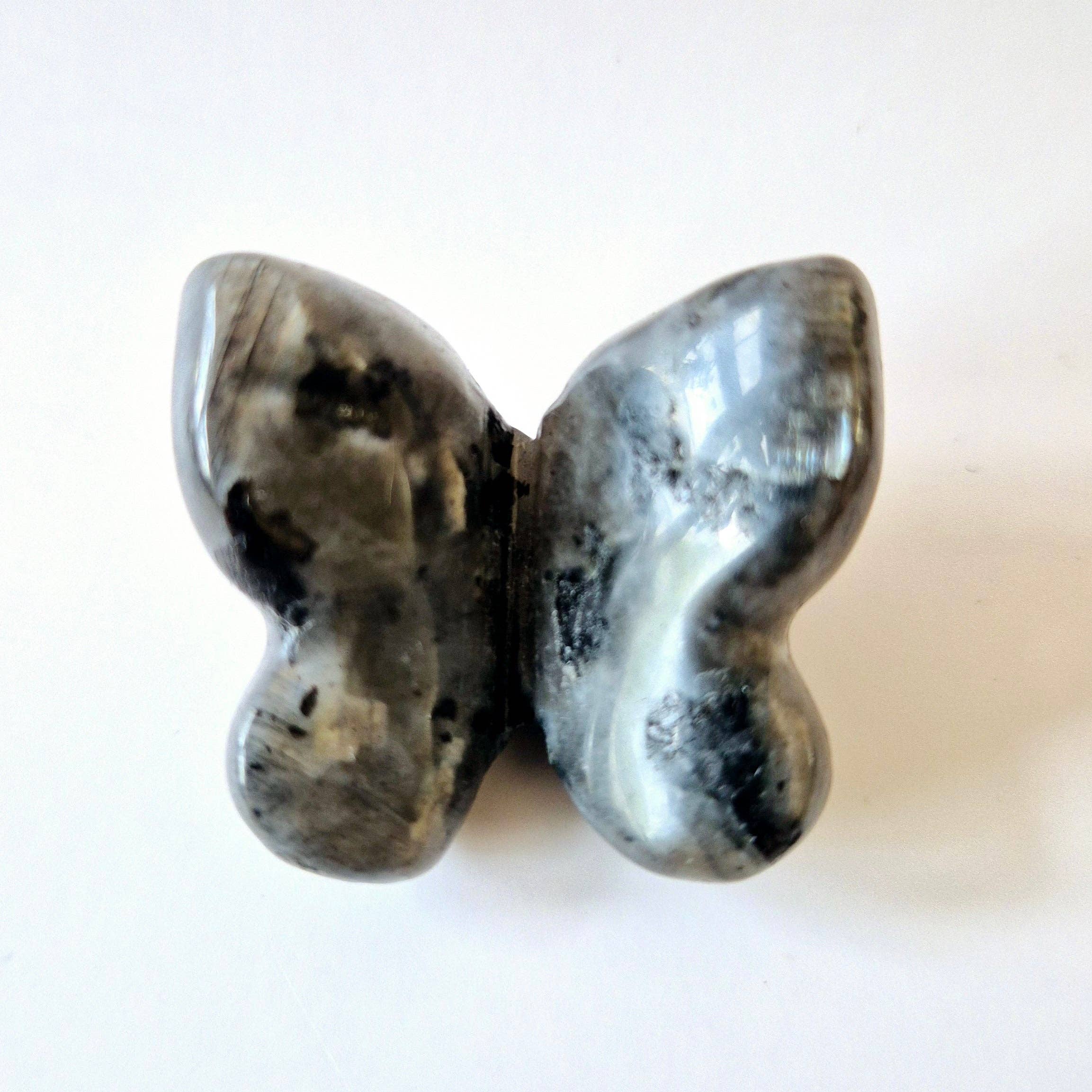Mini papillon en pierre précieuse – 3 cm Au choix Jade Labradorite Quartz Jaspe Aragonite Aventurine