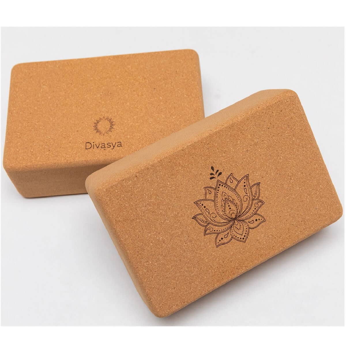 Yoga - Brique de yoga en liège | taille moyenne | coins arrondis | 22,5 x 15 x 7,5 cm