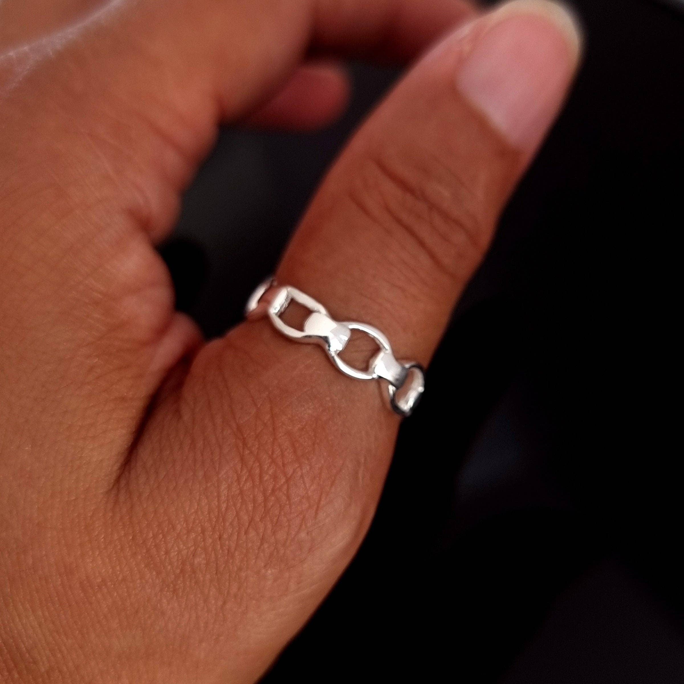 Mors de cheval à anneau équestre | Argent sterling 925,R20A